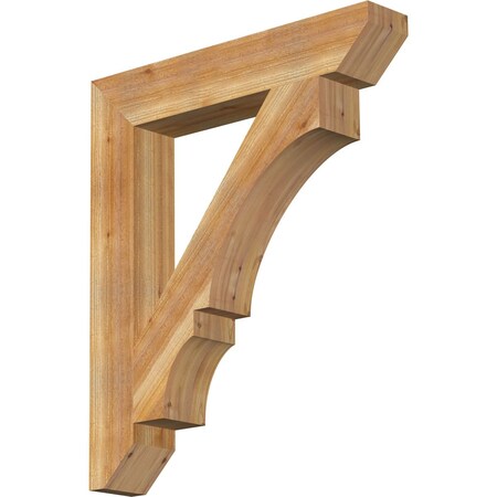 Ekena Millwork Balboa Slat Rough Sawn Bracket, Western Red Cedar, 6"W x 36"D x 42"H BKT06X36X42BOA06RWR